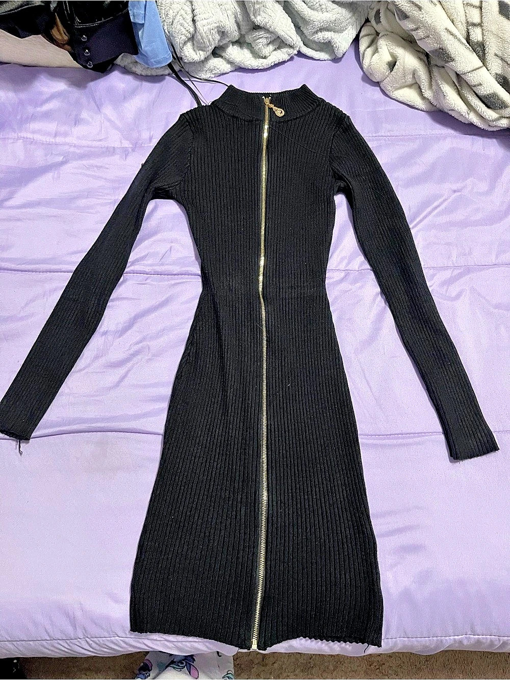 Say What? Ribbed Maxi Dress in Black Size Small Like New
